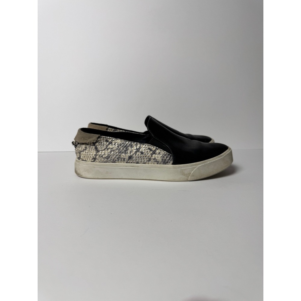 Cole Haan GrandPro Spectator Black Leather Snakeskin Slip-On Sneakers 7B